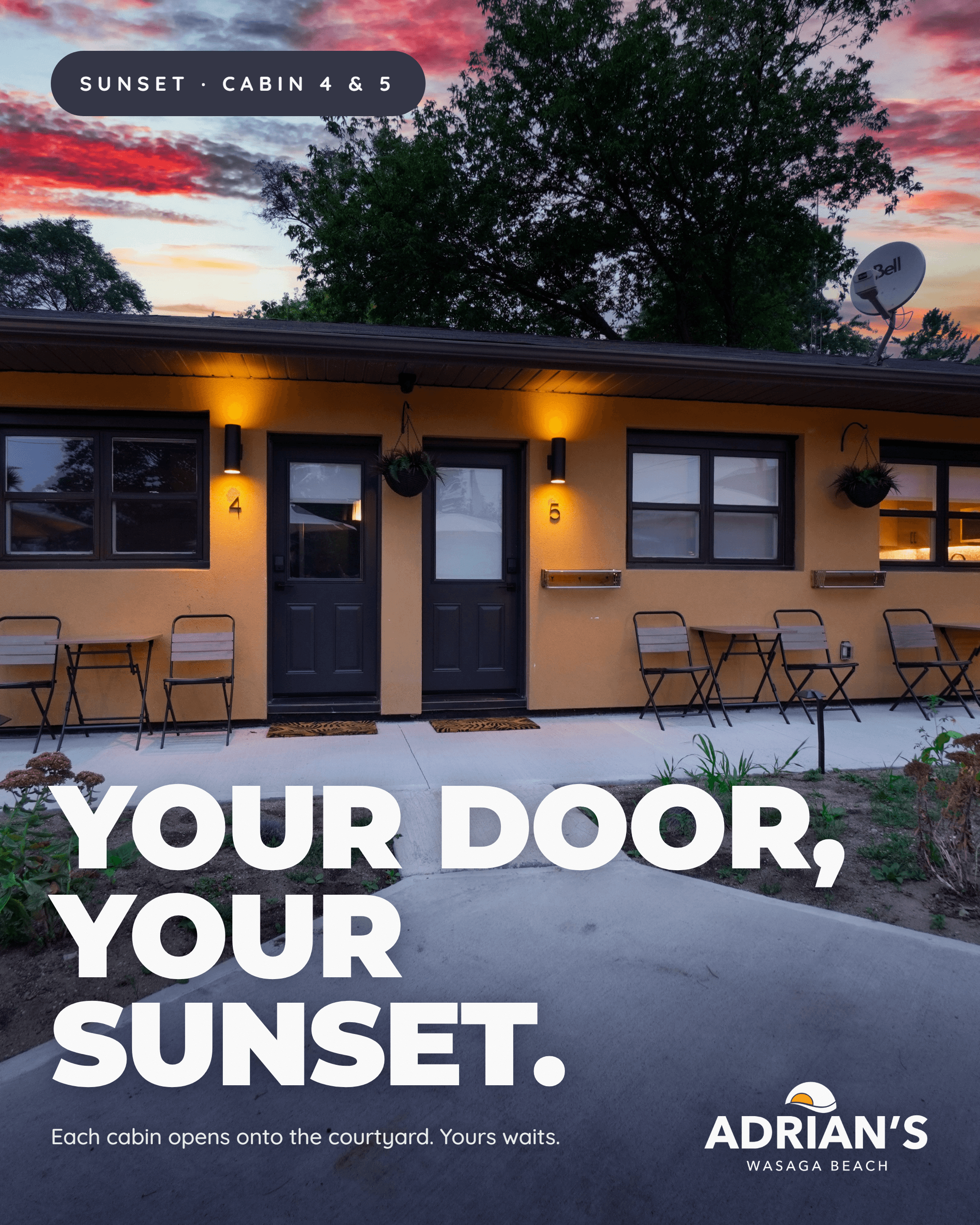 Sunset doors social post