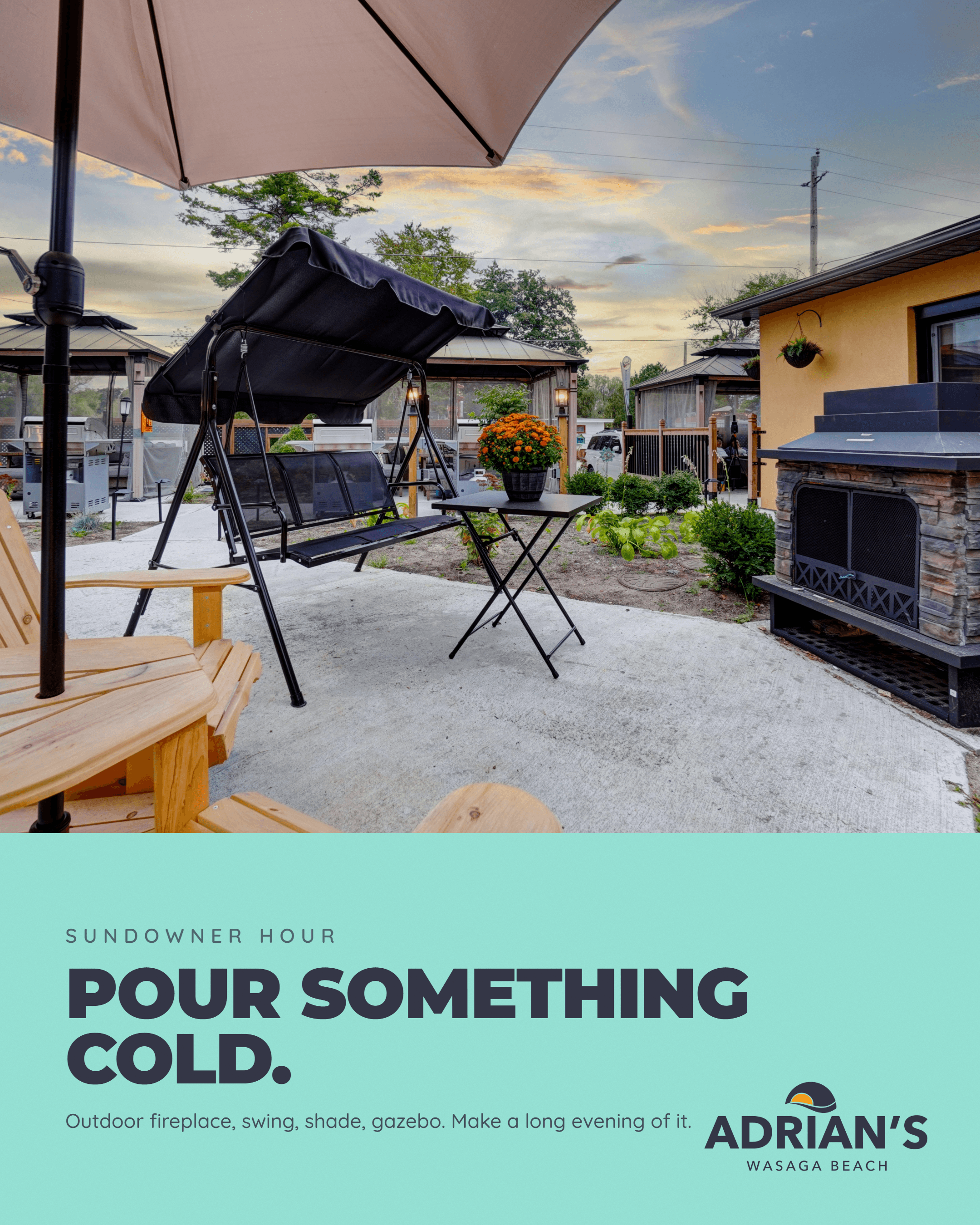 Daytime patio social post