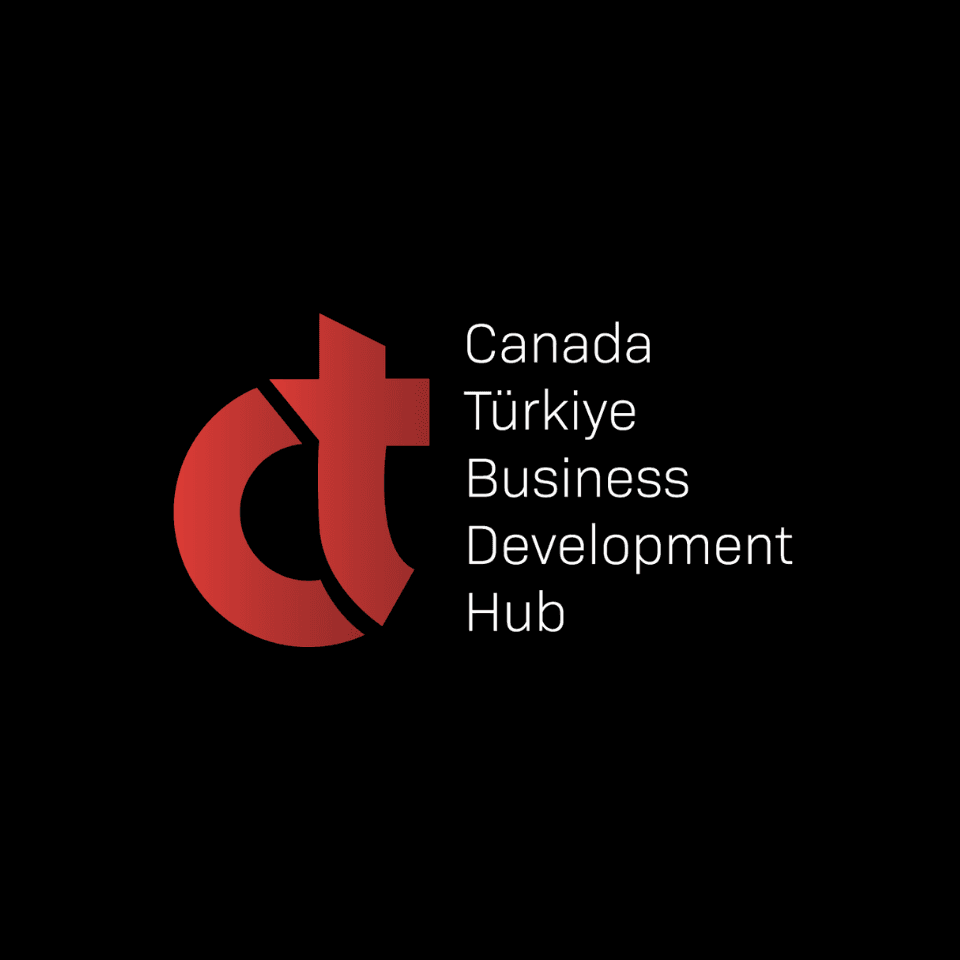 CTBDH primary lockup — red ct ligature with white wordmark on black