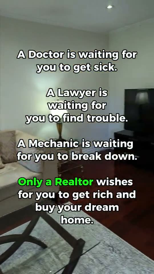 Text explainer contrasting a realtor with a doctor, a lawyer and a mechanic